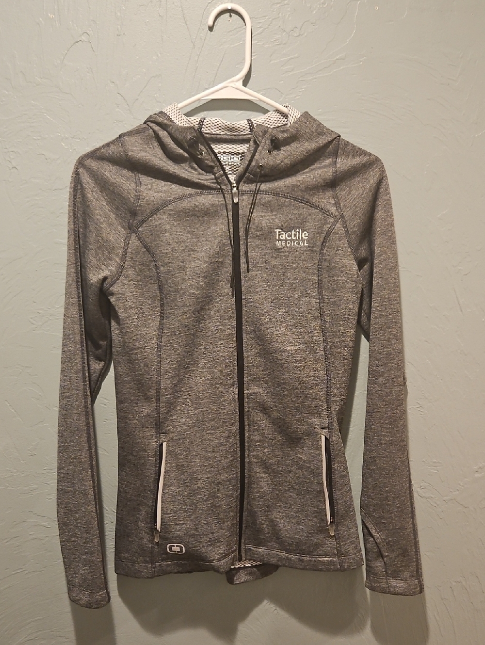 OGIO Women's Heather Gray Zip Hoodie with Hood